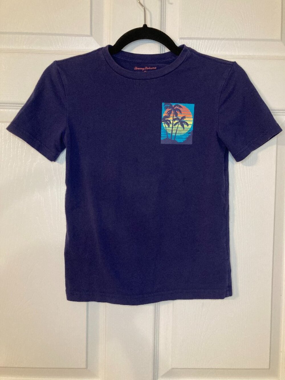 Tommy Bahama Kids' Navy & Palm Tree Graphic T-Shirt - Size M (7/8)